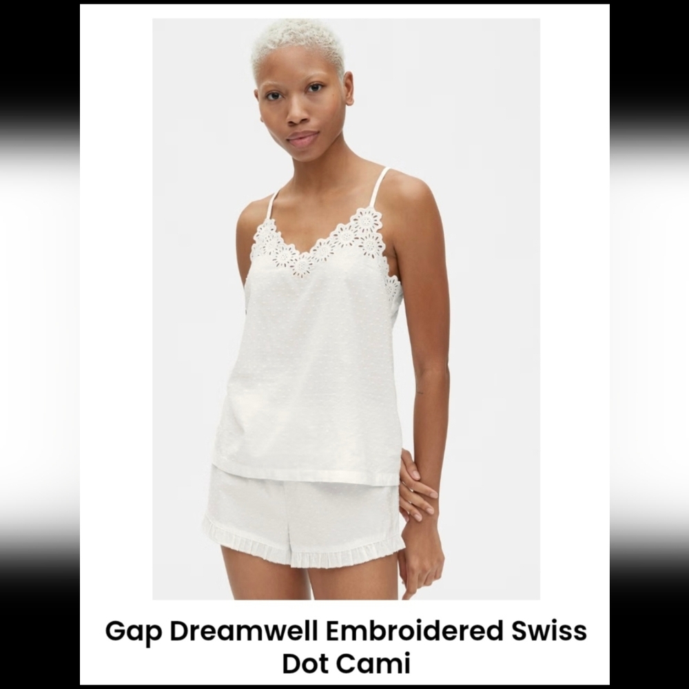 ISO Love by Gap Embroidered Swiss Dot Cami